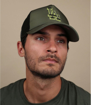 trucker LA vert nylon Trucker Nylon Front LA olive